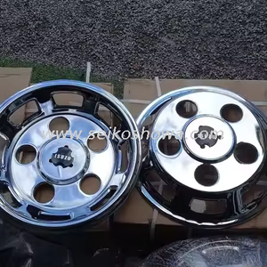 Huiying HY-Z-00843 16 بوصة مطلي بالكروم أغطية العجلات فتحة Hubcap حالة جديدة لمصد Mitsubishi CANTER 1996-2002