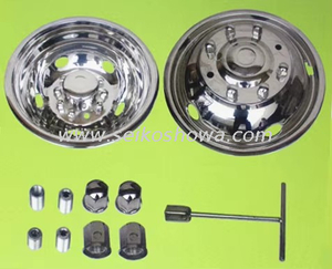 סיטונאי HUIYING 19.5 אינץ' כיסוי גלגל אוטובוס משאית 304 נירוסטה TS16949 מוסמך מצופה אלקטרו אספקת מלאי באיכות גבוהה