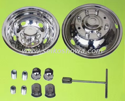 ผู้ค้าส่ง HUIYING 19.5 นิ้วรถบรรทุกฝาครอบล้อ 304 สแตนเลส TS16949 ได้รับการรับรอง Electroplated คุณภาพสูงสต็อกซัพพลาย